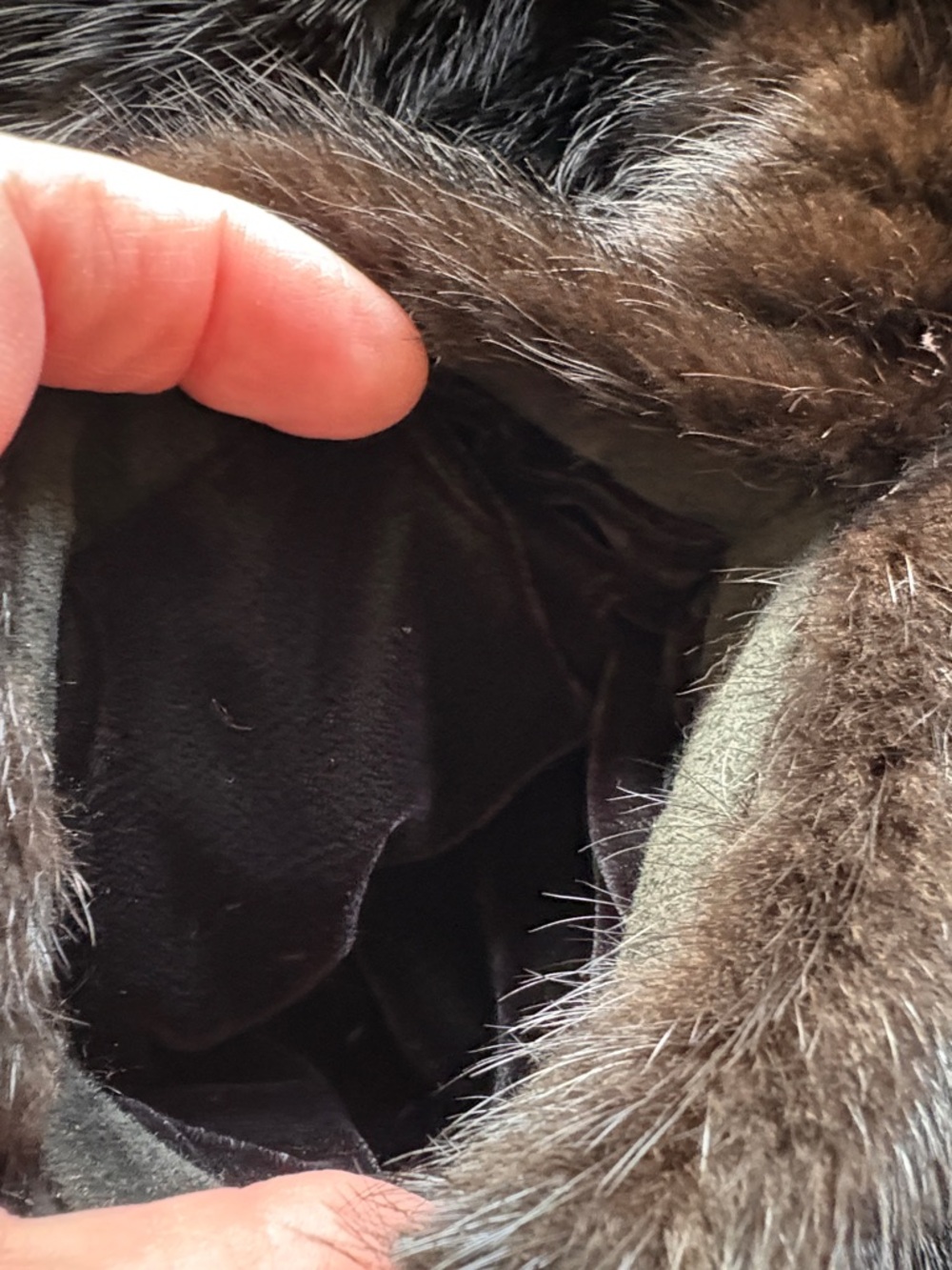 Saga Mink Brand Dark Brown/Black Mink Fur Jacket - Picture 8 of 9